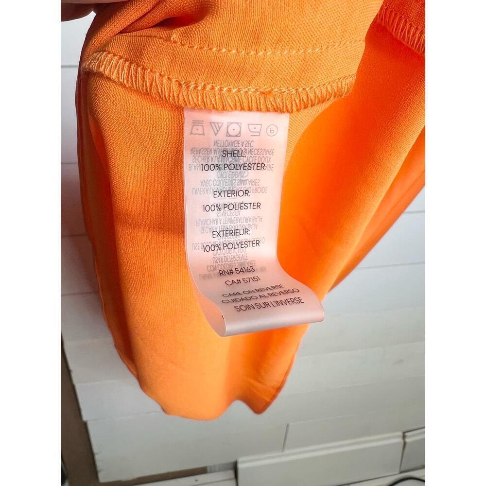 Karl Lagerfeld Paris Orange Spaghetti Straps Ruffled Bottom Cowl Slip Dress 12 - Picture 9 of 10